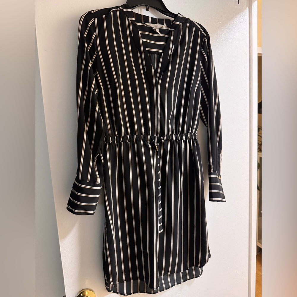 Striped shirt dress